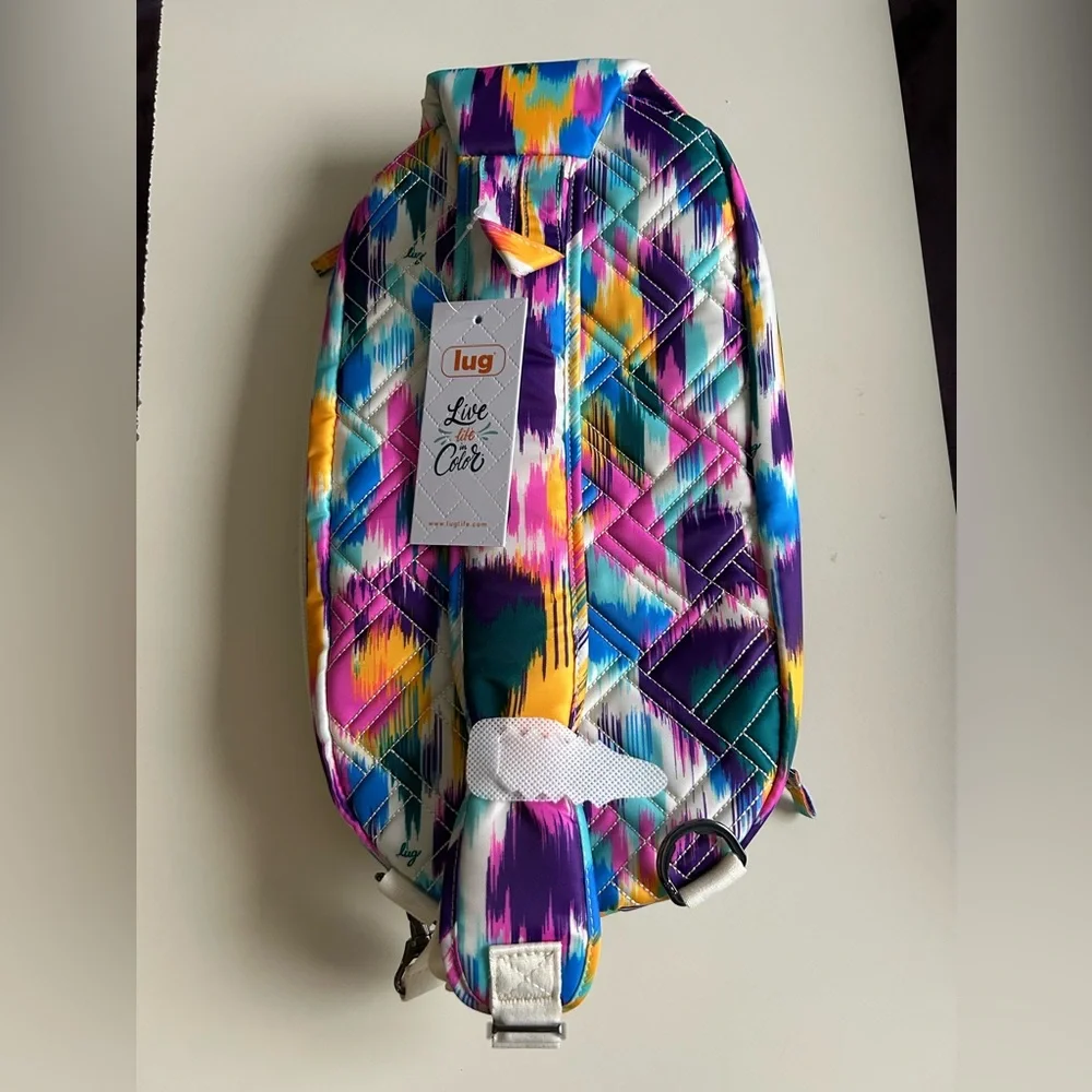LUG HOVERCRAFT SLING BAG HEART IKAT MULTI NWT - Picture 6 of 6